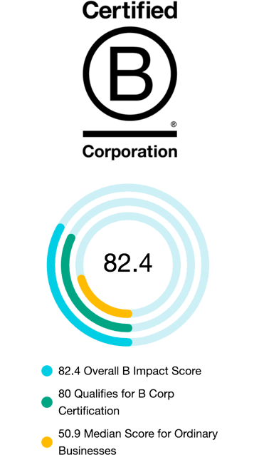 Proudly a certified B Corporation