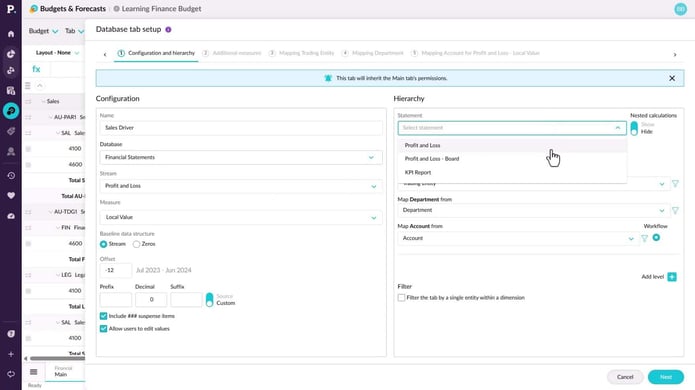 Add detail to your budget