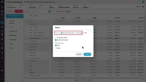 Export and copy data
