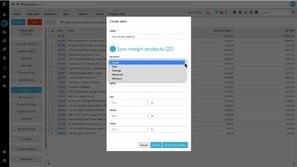 Create a 'low margin' alert