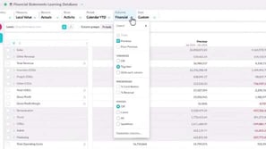 Change your view with the columns menu