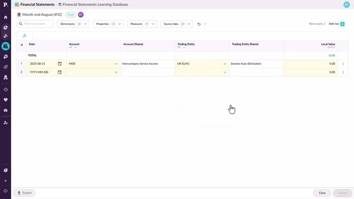 Create an intercompany journal
