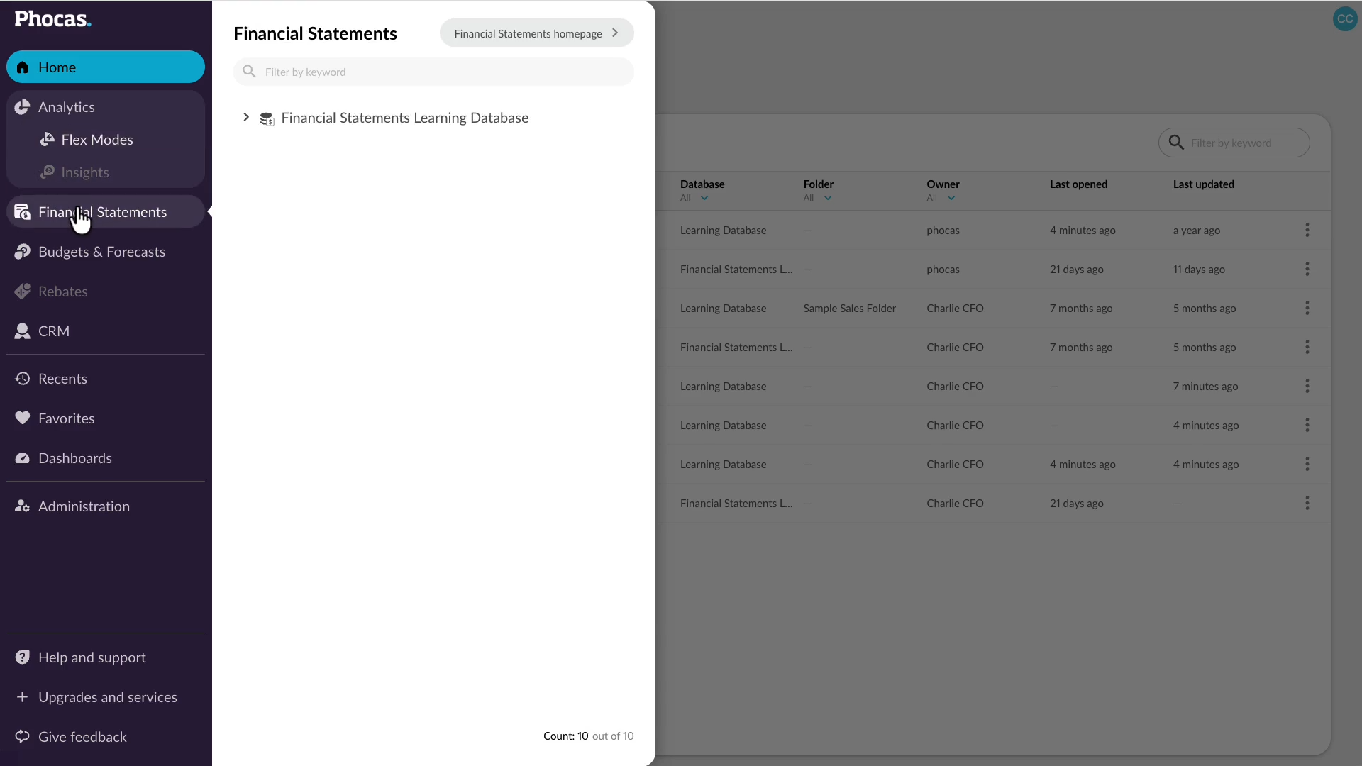 Get started with Analytics learning module | Phocas Academy