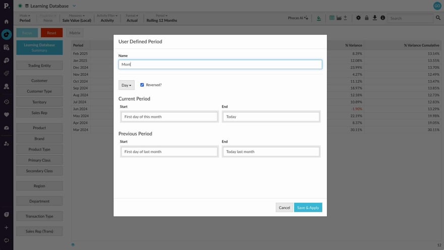 Add user-defined periods