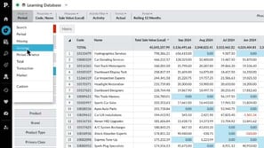 Show positive or negative variance
