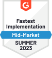 G2 Fastest implementation mid market 2023