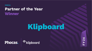 Klipboard named FY26 EMEA Partner of the Year