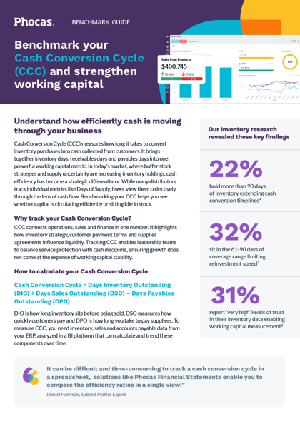 Benchmark your Cash Conversion Cycle (CCC) and strengthen working capital